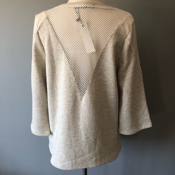 SUGARLIPS Cream Sweater with Mesh Cutout Design - Picture 7 of 14